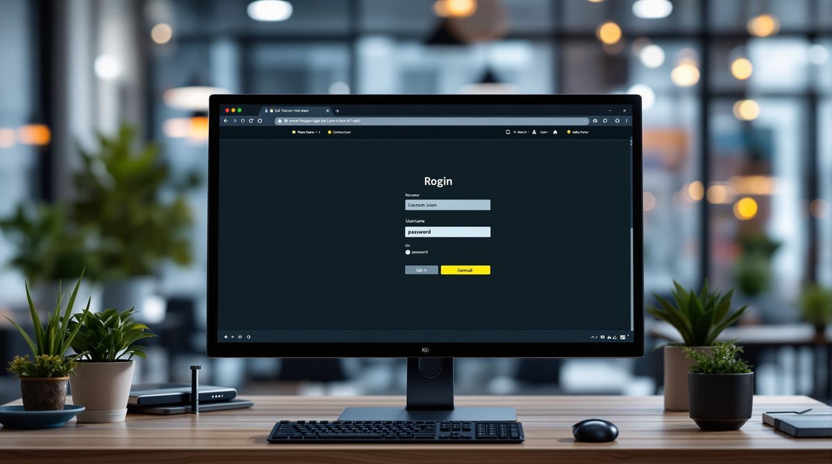 Router Admin Panel Login-Seite im Browser — Passwort und Benutzername eingeben