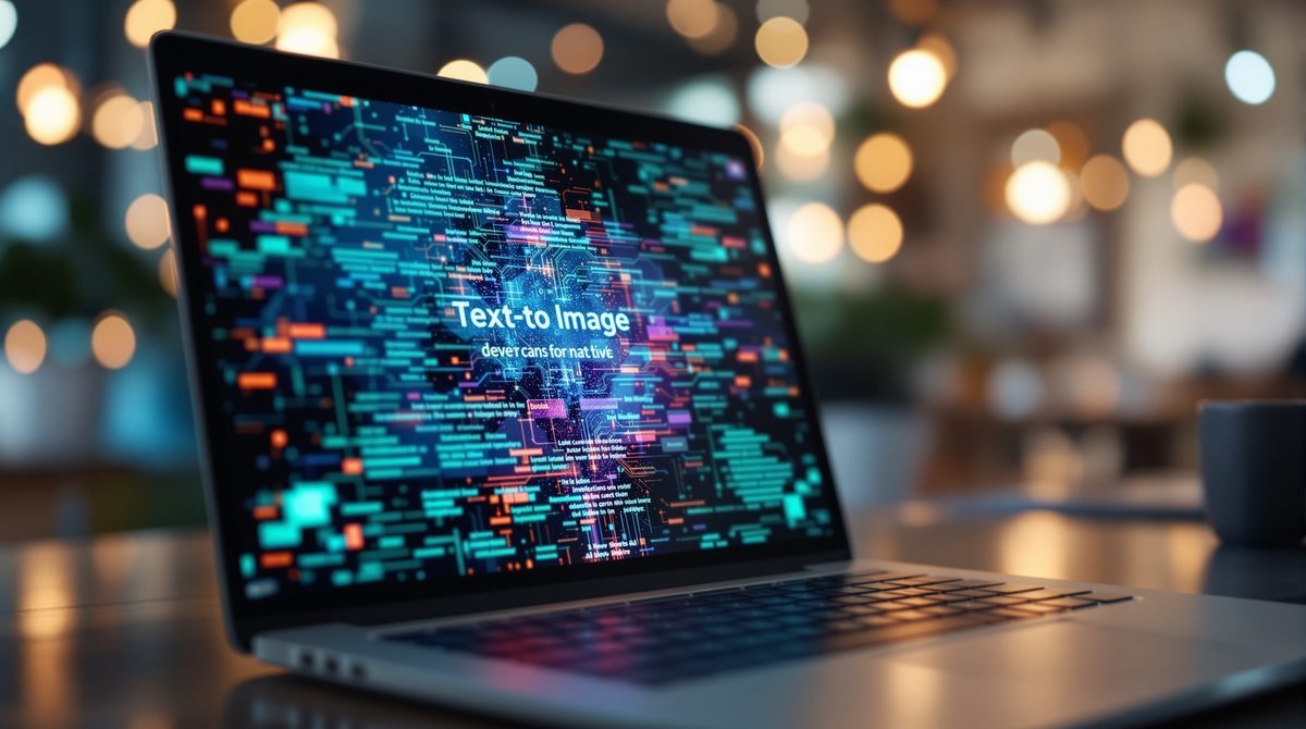 Adobe Firefly Text-to-Image Prompt-Interface auf einem Laptop-Bildschirm