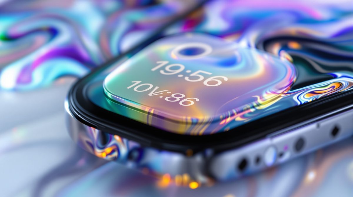 iOS 26 Liquid Glass Design Detail auf iPhone-Bildschirm