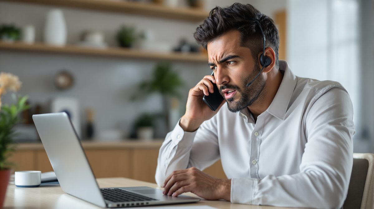 Frustrierter Kunde versucht den Kundenservice von Deutsche Glasfaser telefonisch zu erreichen