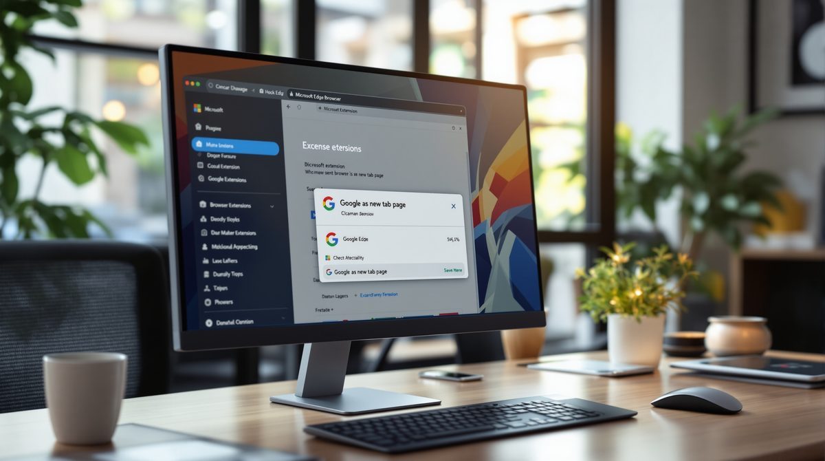 Microsoft Edge Add-on-Store mit Installation einer Browser-Erweiterung für neuen Tab Google
