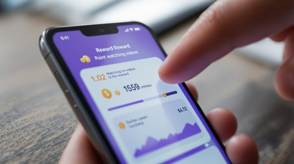 Smartphone-App mit Belohnungspunkten beim Videoschauen