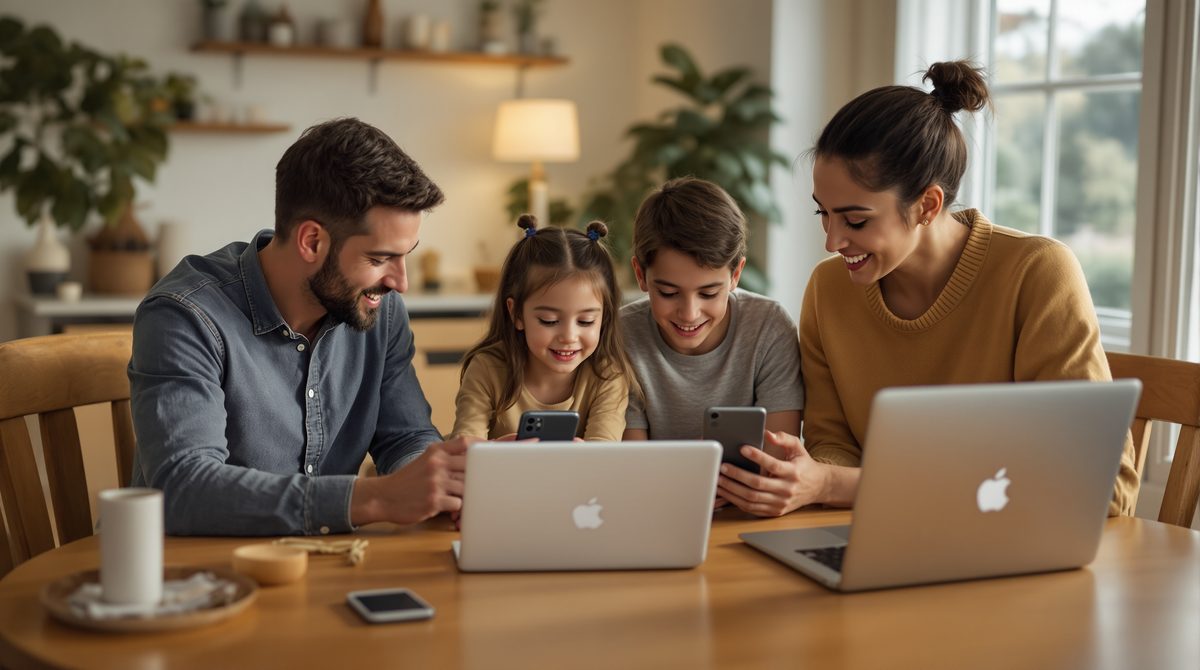 Familie teilt iCloud-Speicher über Apple-Geräte dank Familienfreigabe