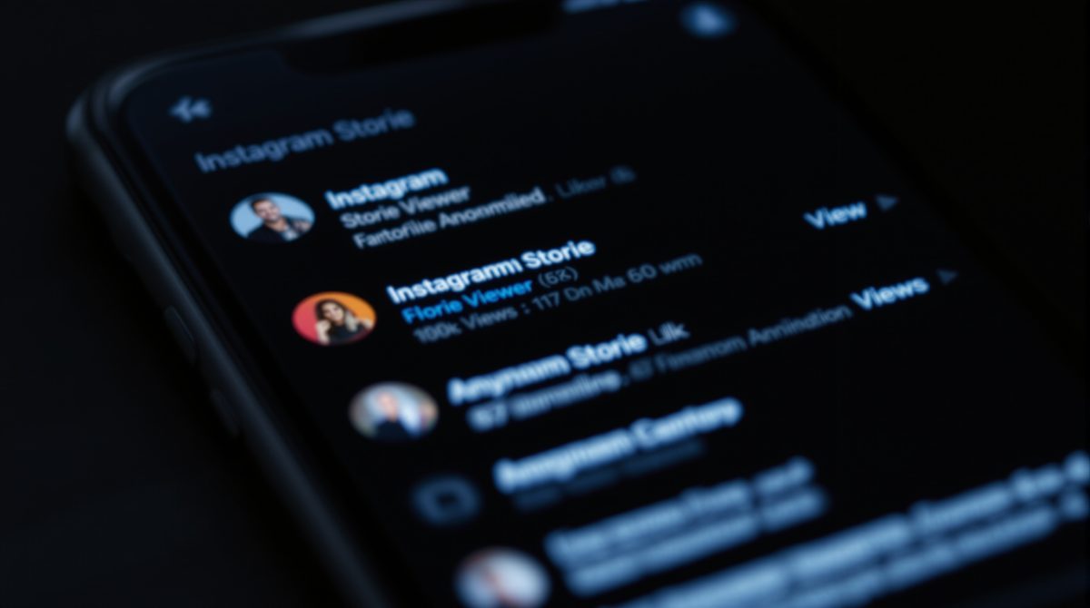 Instagram Story Viewer Funktion – Zuschauerliste auf dem Smartphone