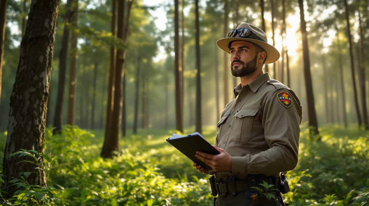 Förster in einem deutschen Wald — leichter Beruf mit hohem Gehalt