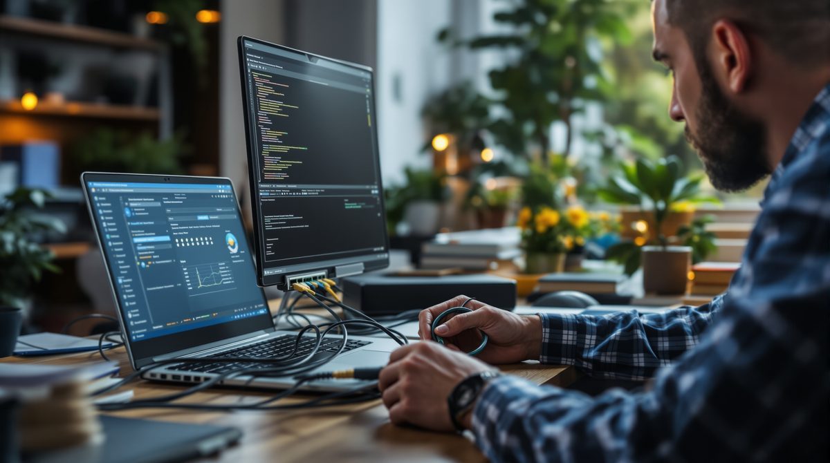 Technik Probleme lösen – Netzwerkdiagnose: Router und Kabelprüfung im Homeoffice