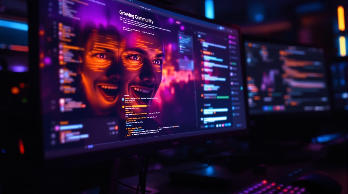 Twitch-Streamer feiert Community-Meilenstein mit aktiver Chat-Interaktion auf dem Monitor