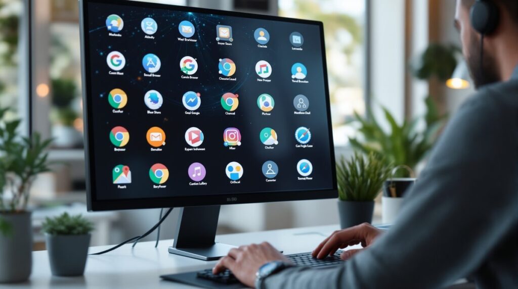 Welche Browser gibt es – Webbrowser Übersicht auf modernem Computerbildschirm