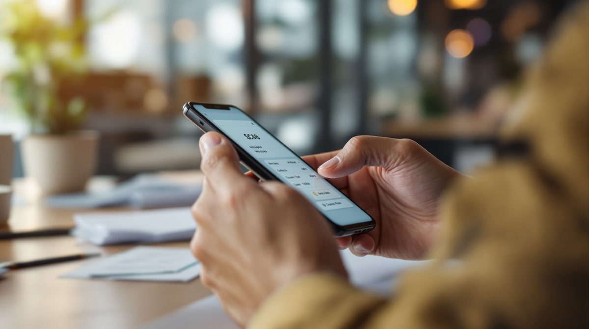 Digitalisierung KMU: Unternehmer scannt Belege per Smartphone-App