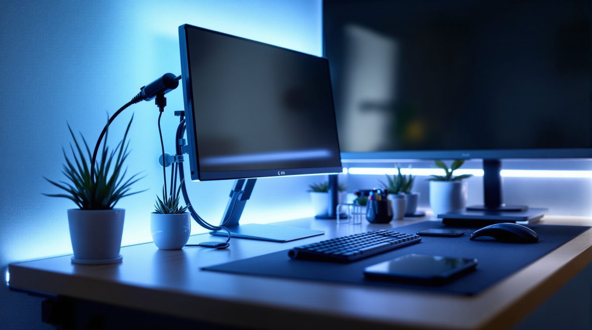 Smarter LED-Streifen als Monitor-Backlight im Heimbüro